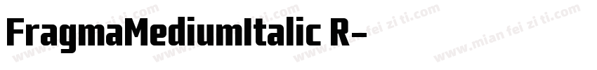 FragmaMediumItalic R字体转换